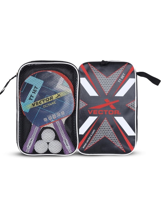 Vector X Octane Table Tennis Playset – Complete Indoor & Outdoor Ping Pong Set with Professional Rackets, High-Quality Balls & Adjustable Net, Fun for Kids & Adults - Image 4