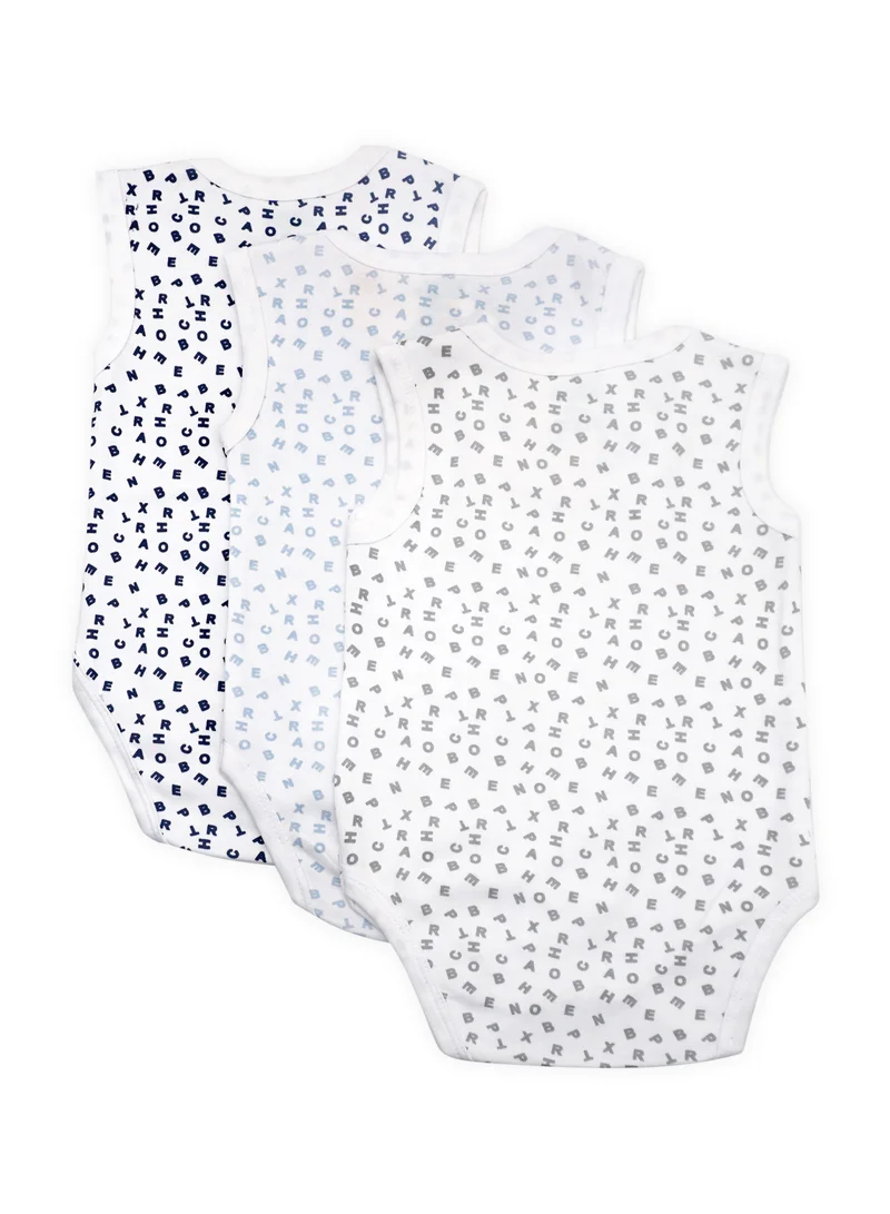 Babies Basic BabiesBasic 100% Super Combed Cotton, Sleeveless Romper/Bodysuit, for New Born to 24months. Set of 3 - Printed