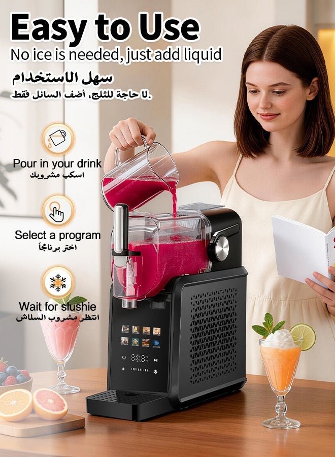 Royalstar 2 in 1 Soft Serve Ice Cream Maker and Frozen Drink Maker, Slushy Machine with 8 Intelligent Modes, Built In Compressor, Rapid Chill Technology, 1.8L Capacity for Family Pool Parties - Image 4