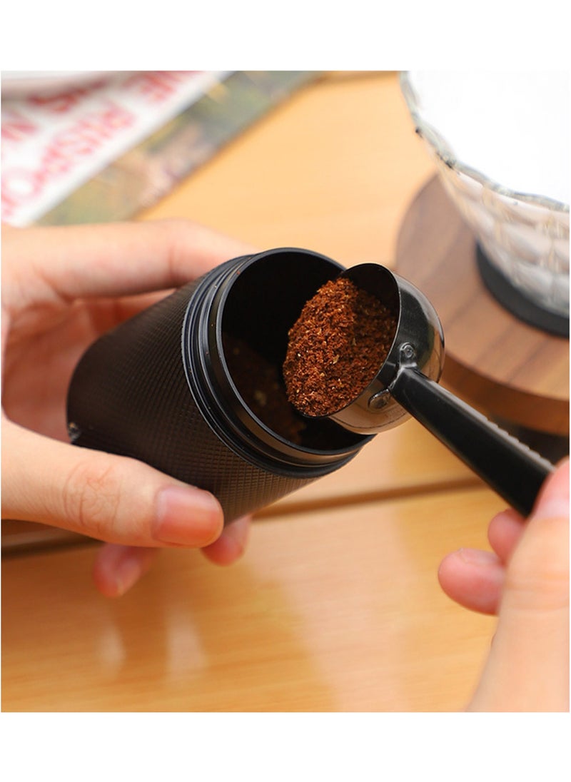 TDAO - Manual Coffee Grinder, Stainless Steel Conical Burr Coffee Grinder Manual with Adjustable Setting Double Bearing Hand V60/Espresso Coffee Grinder Black - Image 1