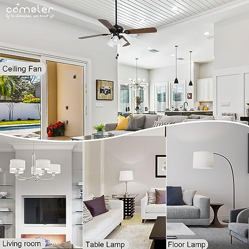 comzler 6W A15 LED Bulb Daylight 60 Watt Equivalent, E26 Medium Screw Base Small Light Bulb Cool White 5000K, Home Lighting Decorative Ceiling Fan Light Bulbs Non-Dimmable(Pack of 6) … - Image 2