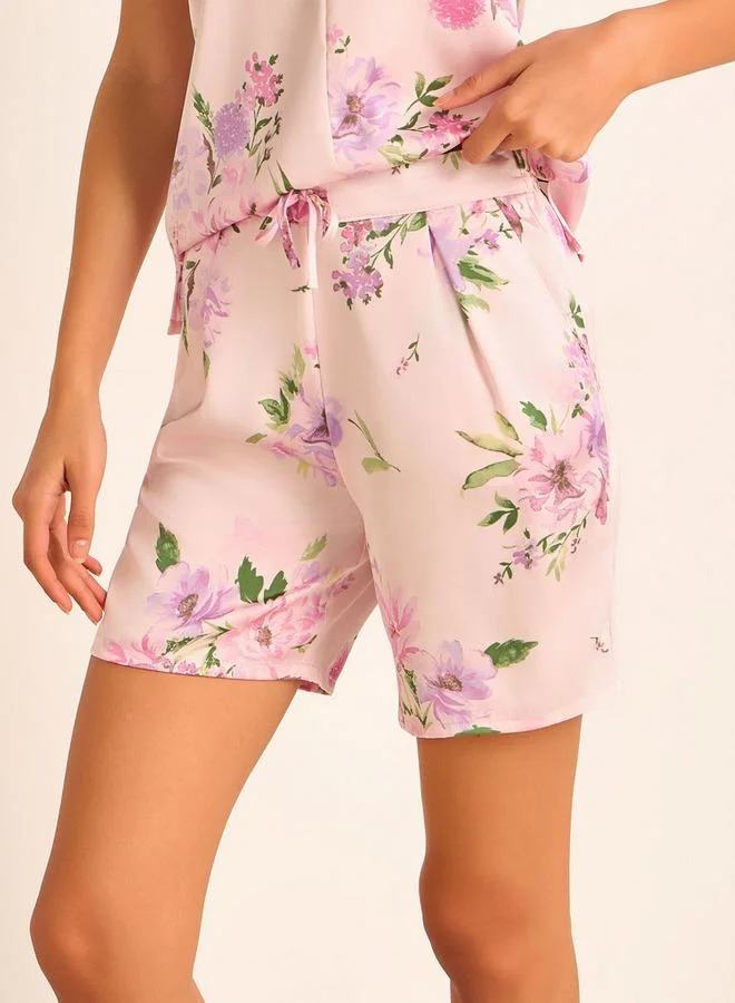 Aadaraya  Aadaraya Pyjama Set Sleeveless Top & Shorts for Women | Best Price UAE