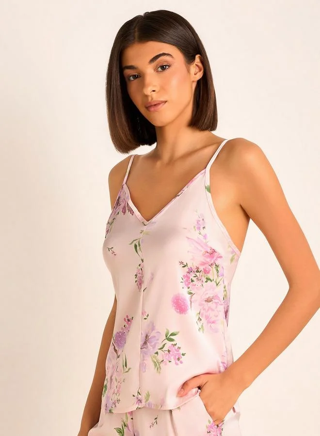 أدريا طقم بيجامة أدارايا بلوزة بلا أكمام وشورت