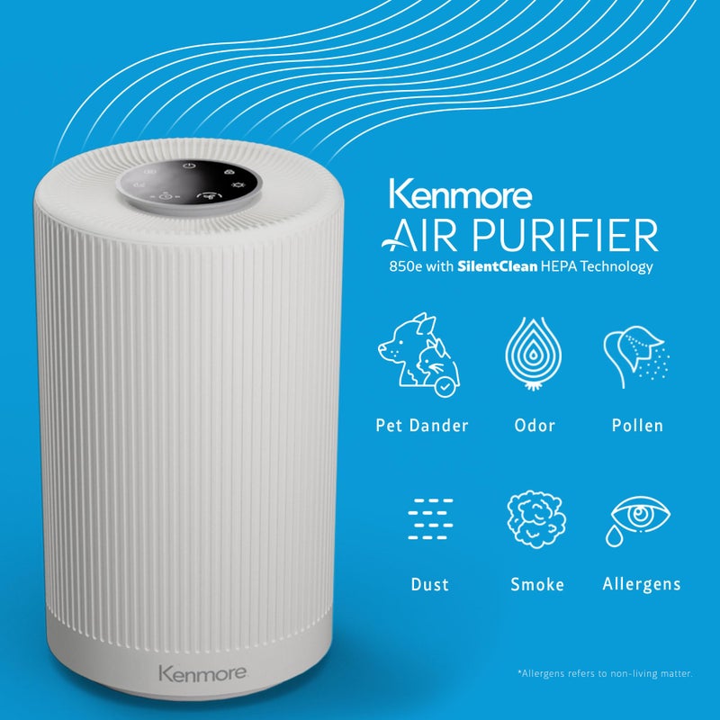 Kenmore PM1005 Air Purifier with H13 True HEPA Filter, Covers Up to 850 Sq.Foot, 25db SilentClean 3-Stage HEPA Filtration System for Office & Bedroom - Image 2