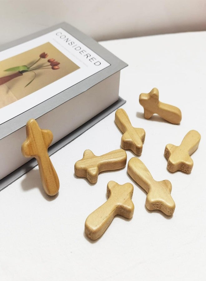 EAEDMY 24Pcs Small Wooden Pocket Crosses, Mini Portable Pine Hand Held Jesus Cross for Religious Occasion or Communion, 2.44in - Image 4