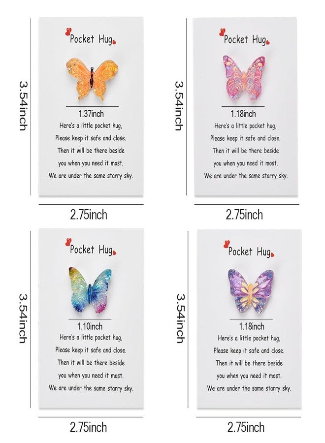 Sisadodo Butterfly Pocket Hug Token for Friends Encouragement Inspirational Gifts for Daughter Son Birthday Gifts for Grandson Granddaughter Mom Dad Long Distance Relationship Gifts for Women Men - Image 2