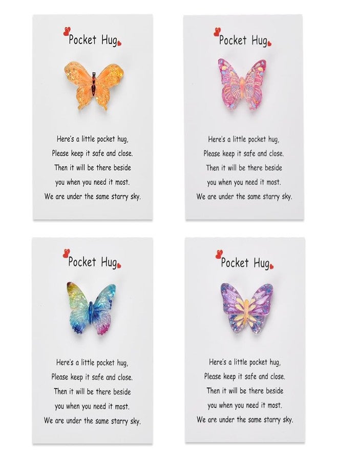Sisadodo Butterfly Pocket Hug Token for Friends Encouragement Inspirational Gifts for Daughter Son Birthday Gifts for Grandson Granddaughter Mom Dad Long Distance Relationship Gifts for Women Men - Image 1