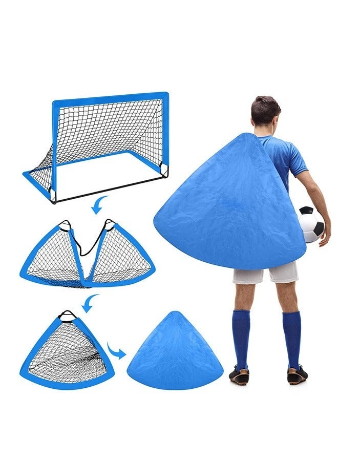 WALALLA Set 2  Kids Soccer Goal for Backyard Set of 6X4, 4X3 ft Toddler Soccer Nets Training Equipment, Pop Up Portable Soccer Set for Kids and Youth Games and Training Goals - Image 4