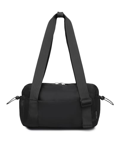 BAVERGE Small Gym Bag for Women Mini Duffle Bag with Wet Compartment Lightweight Waterproof Cute Tote for Girls Workout Sport Travel Black - Image 1