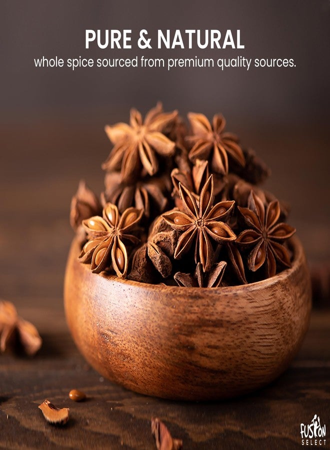 Fusion Select Dried Star Anise - Whole Badian Spice for Oriental & Indian Dishes & Recipes - Natural Herbs & Seasoning for Baking & Cooking - Packed in a Clear Resealable Pouch - 22 Servings, 4 oz. - Image 2
