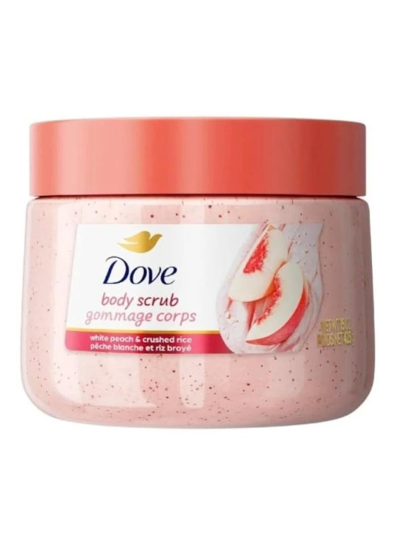 دوف مقشر الجسم بالخوخ الأبيض والأرز المطحون 425 جم - Image 1