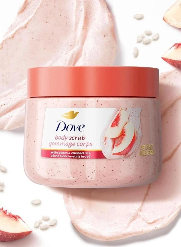 دوف مقشر الجسم بالخوخ الأبيض والأرز المطحون 425 جم - Image 2