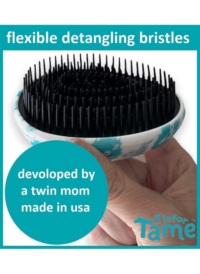 T is for Tame Is For Tame Detangling Brush For Toddlers & Kids Mini Detangler Brush Tames Knots W/Out Tears Or Tantrums Perfect Size & Shape For Kids Hands Developed By Mom Of Twins (1 Single Brush)  - Image 3