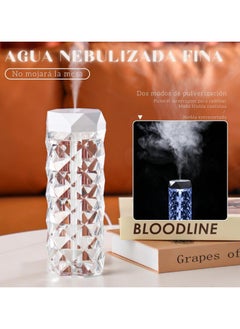 ماركة غير محددة جهاز ترطيب الهواء من  سعة 400 مل، موزع عطر بالموجات فوق الصوتية مع 7 مصابيح LED، بضوء ليلي واتصال USB (400 مل)  - Image 5