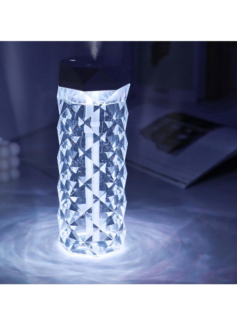 جهاز ترطيب الهواء ، موزع عطر بالموجات فوق الصوتية مع 7 إضاءات LED، بضوء ليلي واتصال USB (400 ملل)