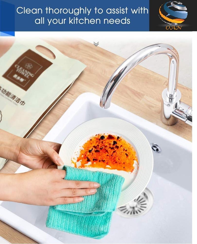 OAN All Purpose Microfiber 340 GSM Cloth for Cleaning, Dusting, Detailing & Polishing (Random Colour, 40X40 cm) - Pack of 6 - Image 2