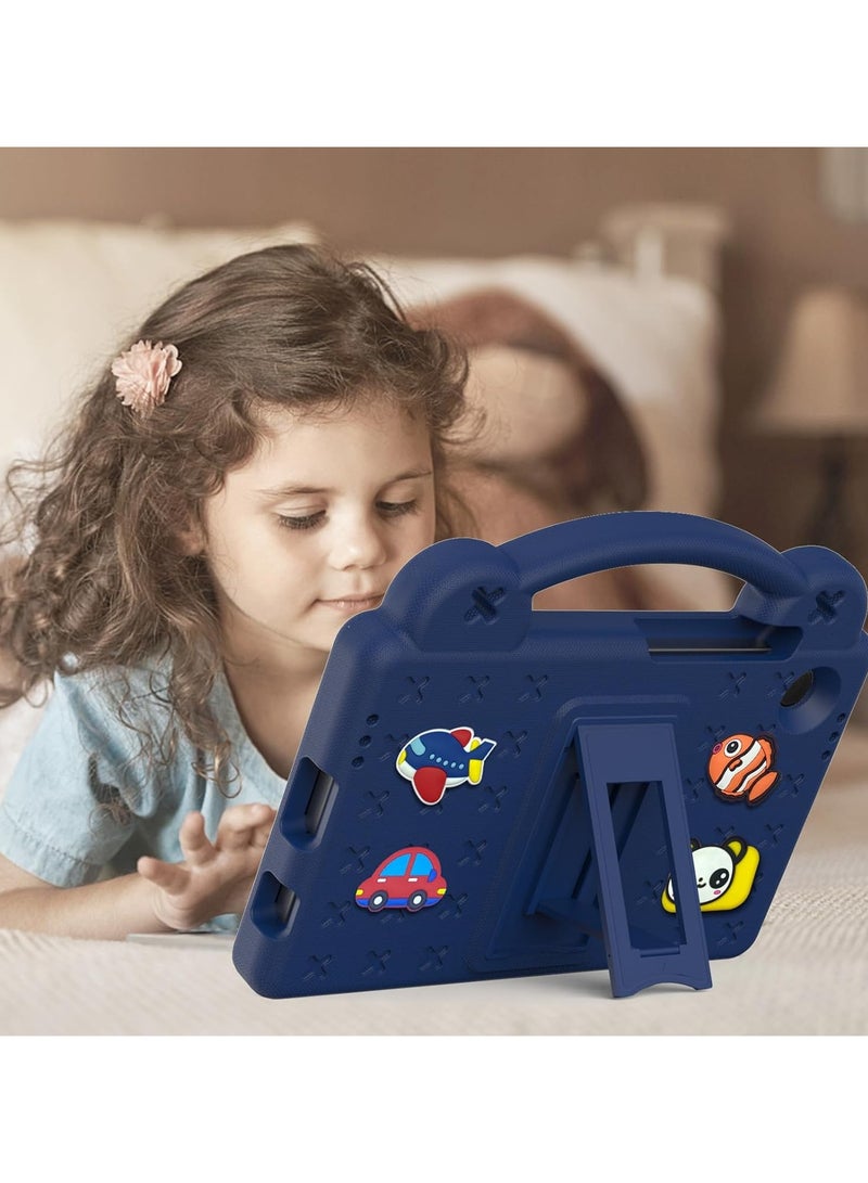 Compatible with Samsung Galaxy Tab A9 (2023), Shockproof Protective Case with Shoulder Strap Handle Holder, Lightweight EVA Kid-friendly, Drop Resistant (Navy Blue) - Image 5