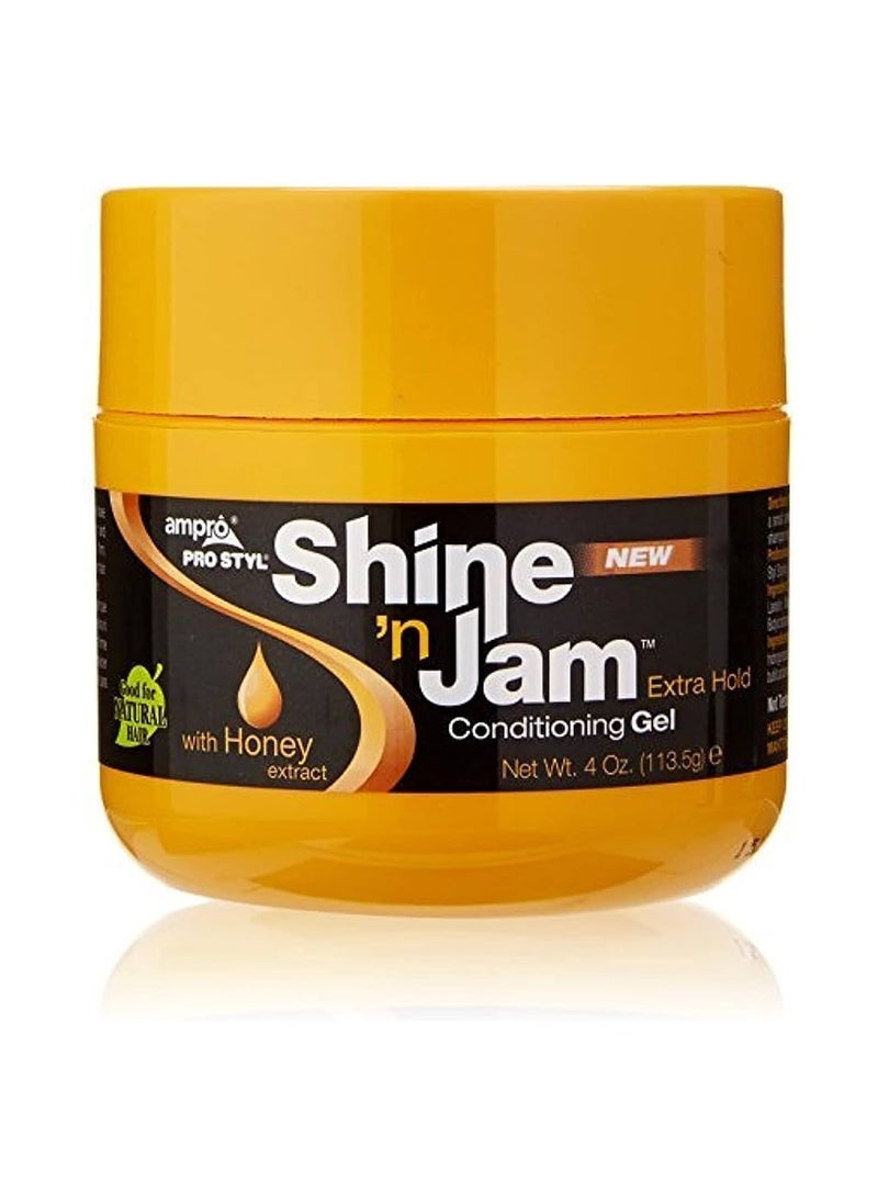 Ampro - AMPRO Shine N Jam Conditioning Gel Extra Hold 4 Ounce - Image 1