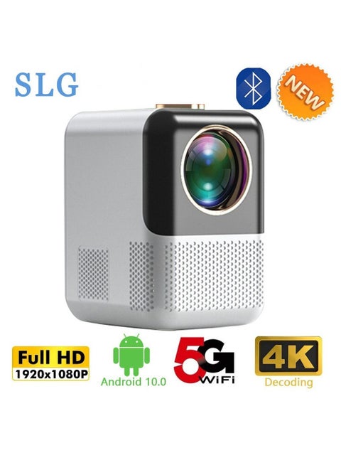 Portable Projector 400ANSI 1080P Full HD 5G&2.4G Dual WiFi BT5.0 HIFI Speaker Built-in Android OS