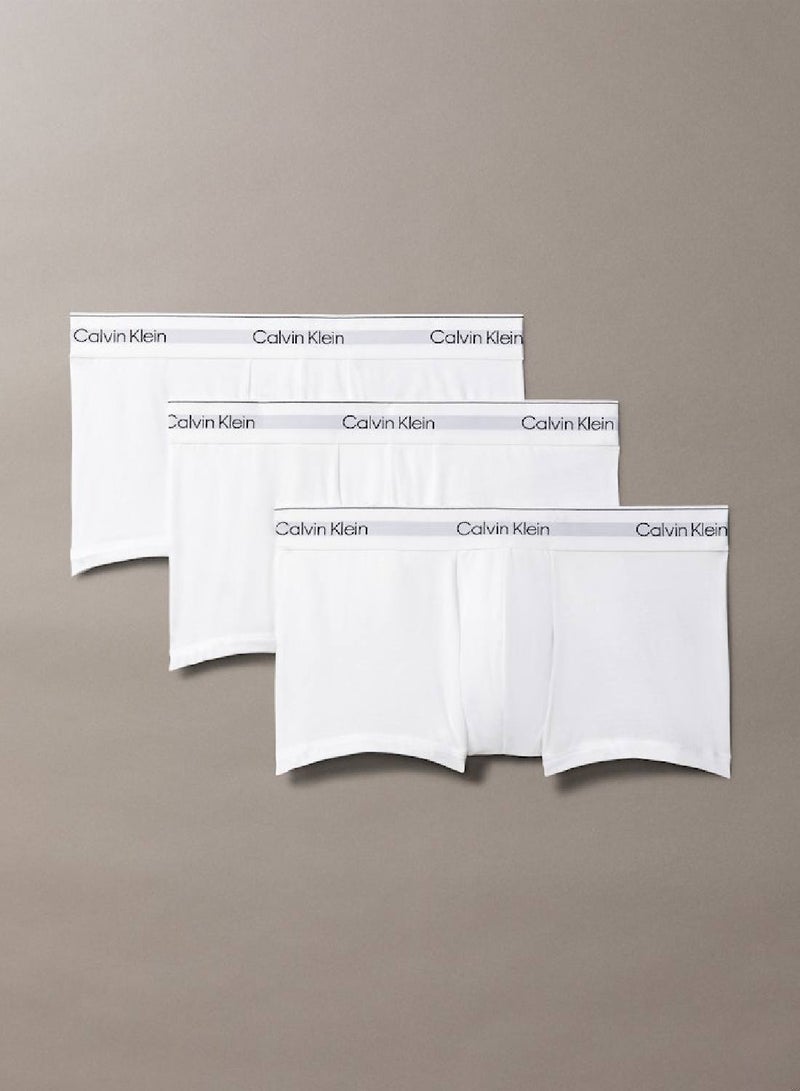 CALVIN KLEIN 3 Pack Low Rise Trunks - Icon Cotton Stretch  - Image 1