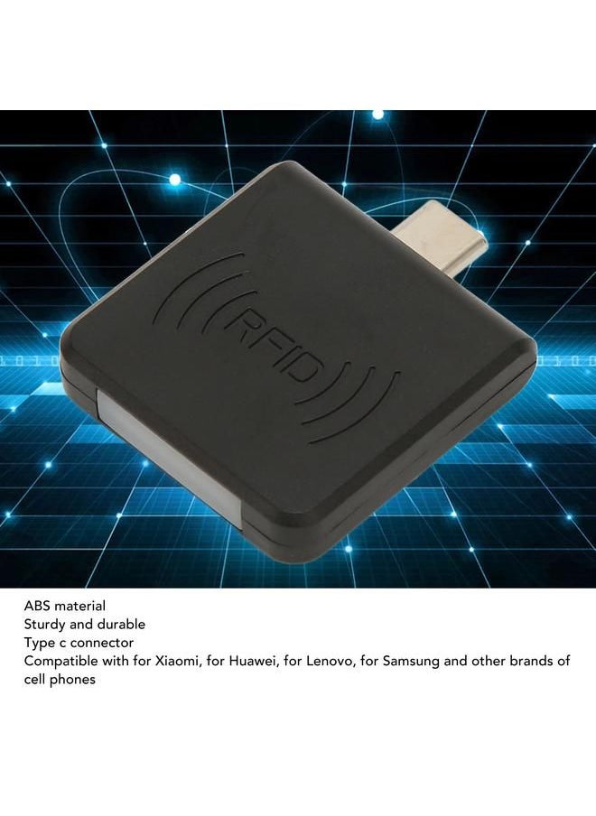 Arabest - RFID ID Mobile Phone Card Reader Type C Interface 125Khz Portable Smart Card Reader Black - Image 1