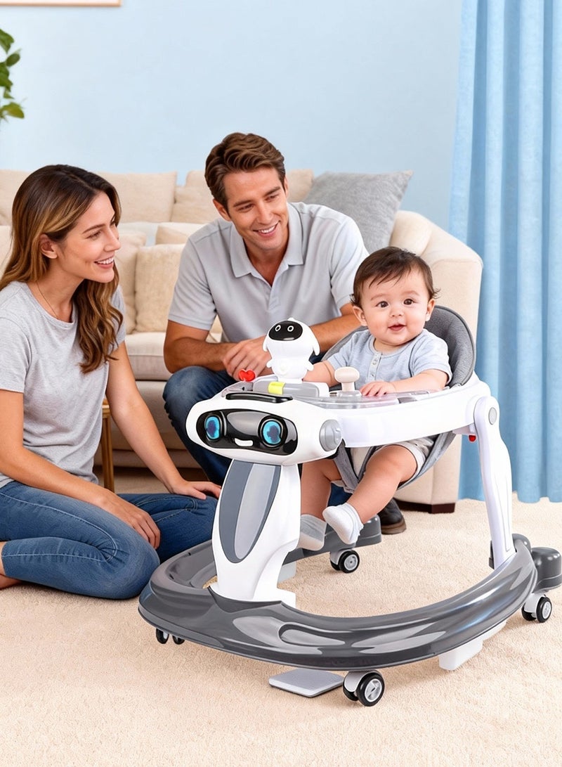 تشيري بيبي مشاية أطفال 2 في 1 مع لعبة موسيقية وصينية طعام - ارتفاع قابل للتعديل، مانعة للانقلاب ومنع تقوس الساقين، عجلات صامتة للأطفال الصغار من 6 إلى 18 شهرًا - Image 3