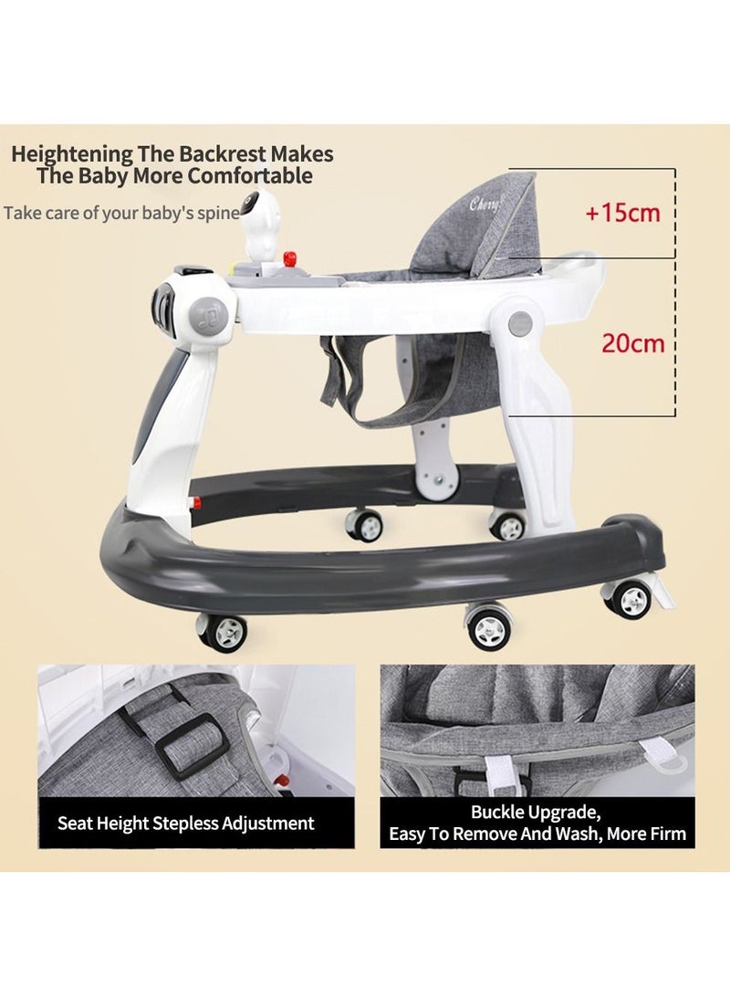 تشيري بيبي مشاية أطفال 2 في 1 مع لعبة موسيقية وصينية طعام - ارتفاع قابل للتعديل، مانعة للانقلاب ومنع تقوس الساقين، عجلات صامتة للأطفال الصغار من 6 إلى 18 شهرًا - Image 5