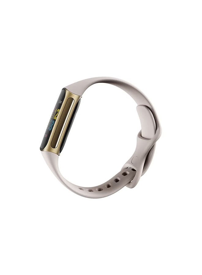 Fitbit Charge 5 With Advanced Fitness + Health Tracker With Tools For Heart Health Stress Management And Daily Readiness Score Lunar White/Soft Gold Stainless Steel - Image 4