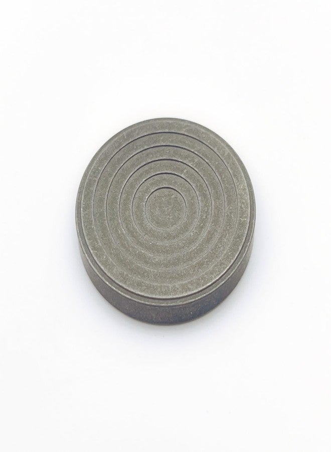 LXQQFUN EDC Titanium Contact Coins Fidget Toys, Pocket Skill Toys Lucky Coin Worry Stone, Solid Double Face Concentric-Circles Patterns Coins (Stone wash - Gray) - Image 1