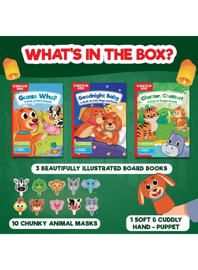 أينشتاين بوكس صندوق أينشتاين - صندوقي الكبير لسرد القصص للأولاد والبنات من عمر سنة، سنتين، ثلاث، أربع، خمس سنوات | ألعاب وهدايا للأطفال بعمر سنة فما فوق | مع كتب قصص وأقنعة لعب تظاهري | تصميم ملون - Image 2