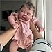 iCradle Lovely Real Look Reborn Baby Doll Girl 20inch 50cm Vinyl Silicone Baby Doll Cloth Body Realistic Newborn Doll Gift Toy for Ages 3 Pink Outfit Sleeping Doll - Image 3
