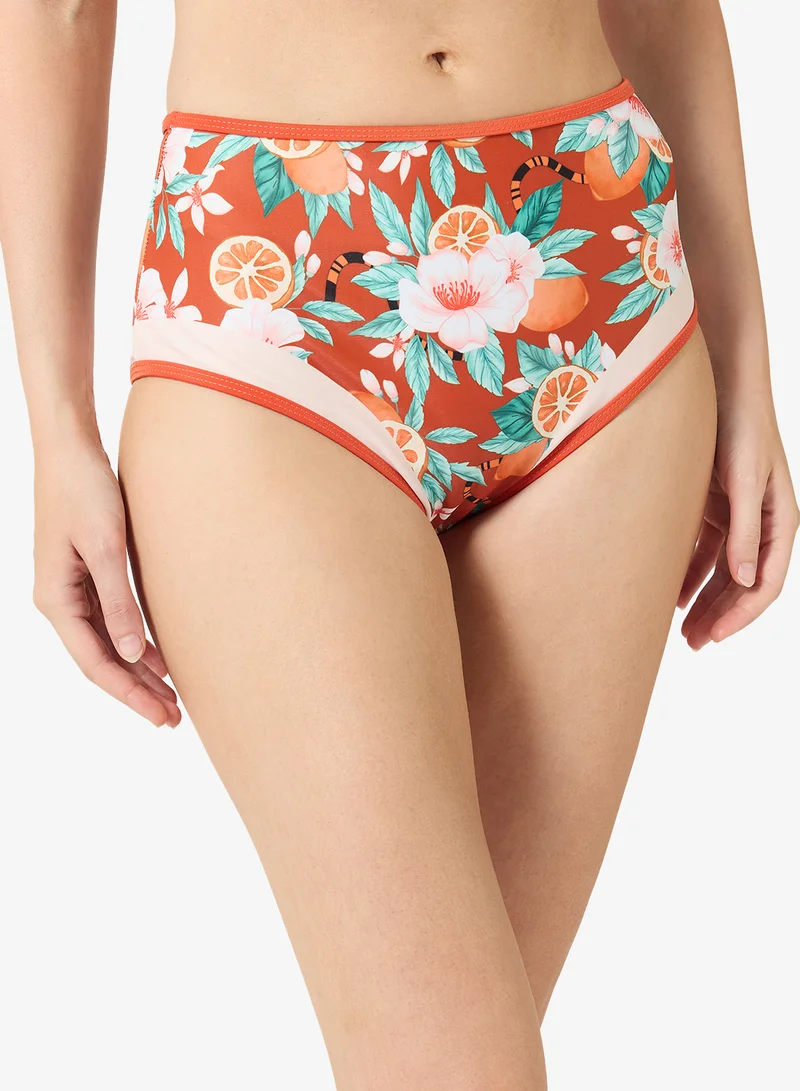 Ella  Printed Bikini Top With Swim Skirt for Women | Best Price UAE