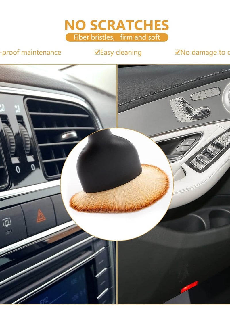 Generic - Car Interior Cleaning Tool Brush with Cover, Car Detailing Brushes, Auto Interior Soft Hair Removal Brush, Car Brush, Car Cleaning Brush, Car Interior Cleaning Tool Brush 2Pcs - Image 1