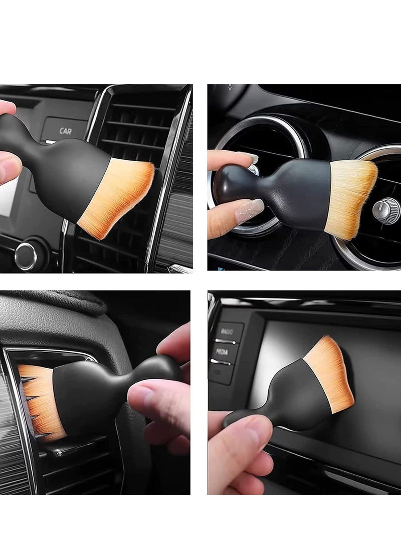 Generic - Car Interior Cleaning Tool Brush with Cover, Car Detailing Brushes, Auto Interior Soft Hair Removal Brush, Car Brush, Car Cleaning Brush, Car Interior Cleaning Tool Brush 2Pcs - Image 1