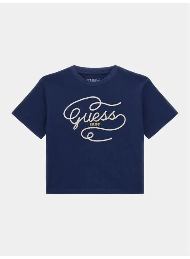 GUESS Kids Graphic  Crew Neck T-Shirt