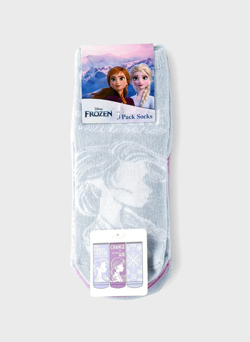 Disney  Kids 3 Pack Frozen Crew Socks for Women | Best Price UAE