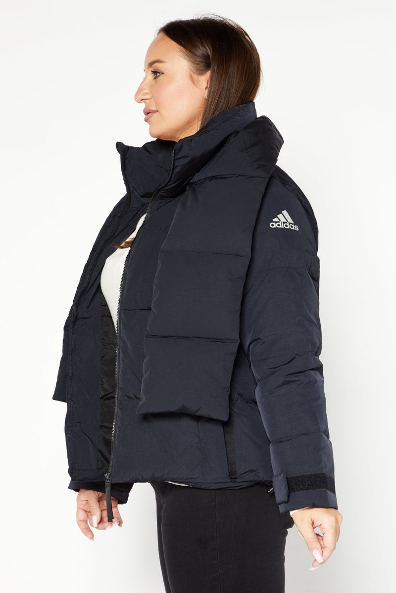 Adidas Women Sportswear Fit Long Sleeve Outdoor Jacket, Black - Image 2