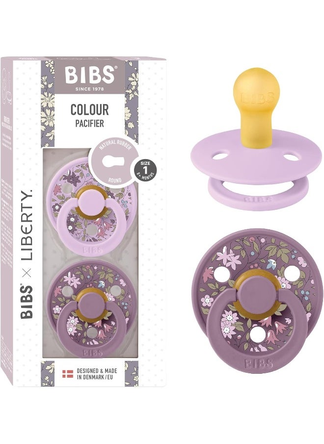 BIBS Pack of 2 X Liberty Colour Camomile Lawn Latex Size 1 Violet Sky Mix  - Image 3