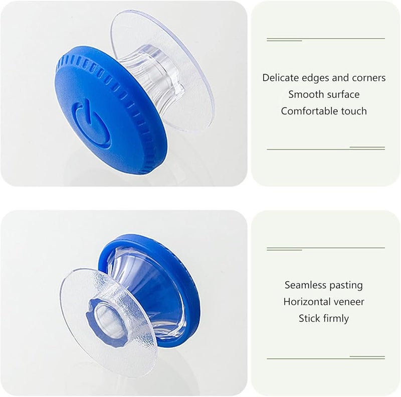 زر الحمام الأزرق للضغط مقبض لاصق 5 قطع جهاز مساعد لتوفير المياه في الحمام - Image 4