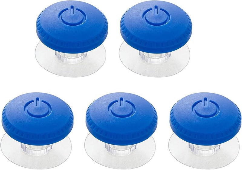 زر الحمام الأزرق للضغط مقبض لاصق 5 قطع جهاز مساعد لتوفير المياه في الحمام - Image 2