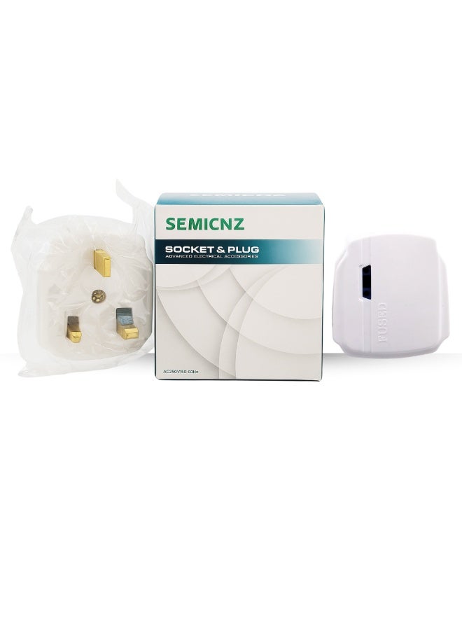 SEMICNZ 32A 3-Pin UK Fused Plug Top – High-Quality White Plug for Heavy-Duty & High-Voltage Equipment | Safe & Reliable Connection - Image 5