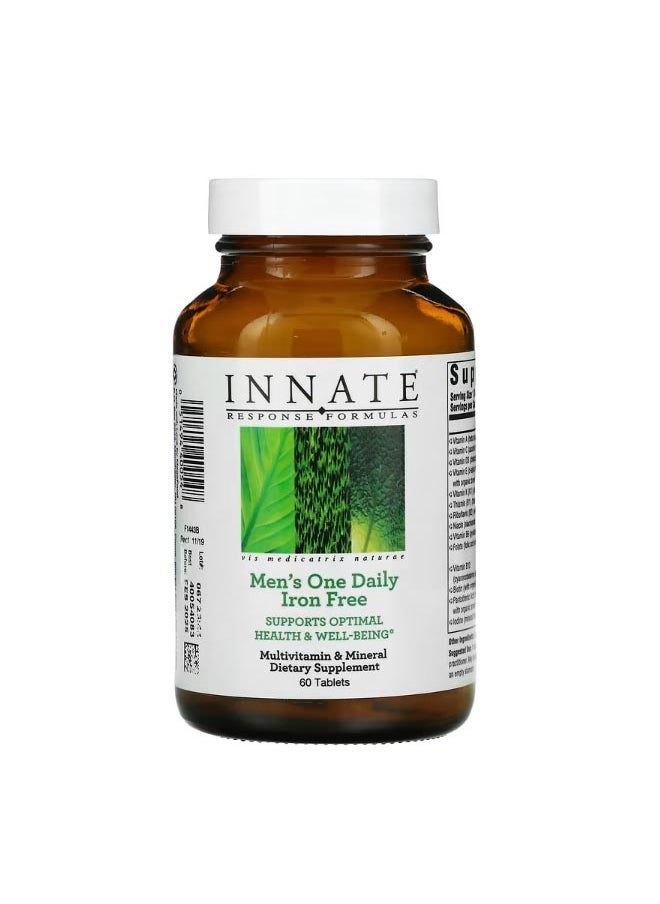 Innate Response Formulas Mens One Daily Iron Free 60 Tablets  - Image 1