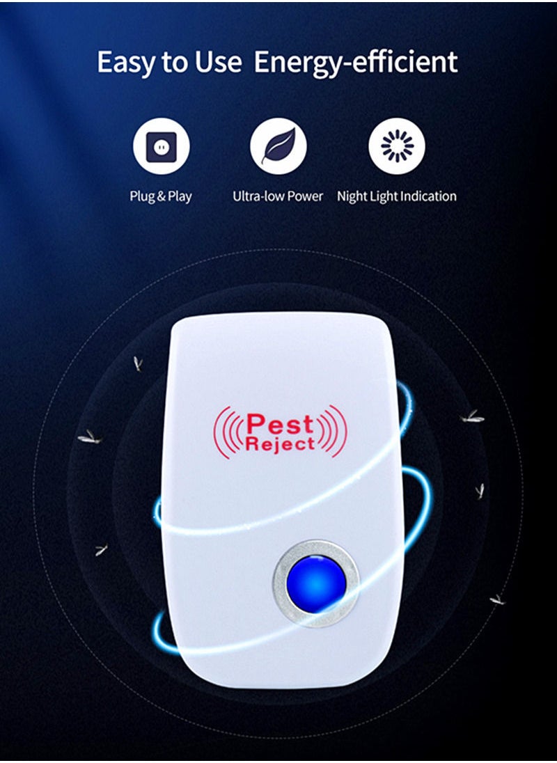 Electronic Ultrasonic Pest Repeller Indoor Plug in Repellent for Mice Cockroach Spider Ant Mosquito Bug Insect