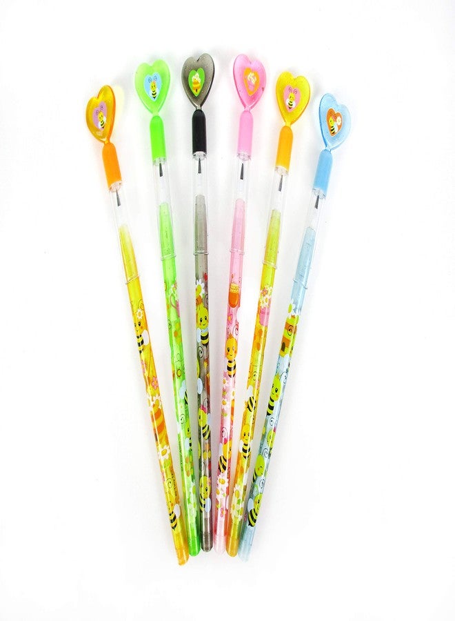 تايني ميلز TINYMILLS 24 قطعة من أقلام الرصاص متعددة النقاط قابلة للتكديس مع ممحاة على شكل نحل طنان ونحل العسل لهدايا الحفلات وحفلات استقبال المولود وحقائب الهدايا ومكافآت الفصل الدراسي - Image 2