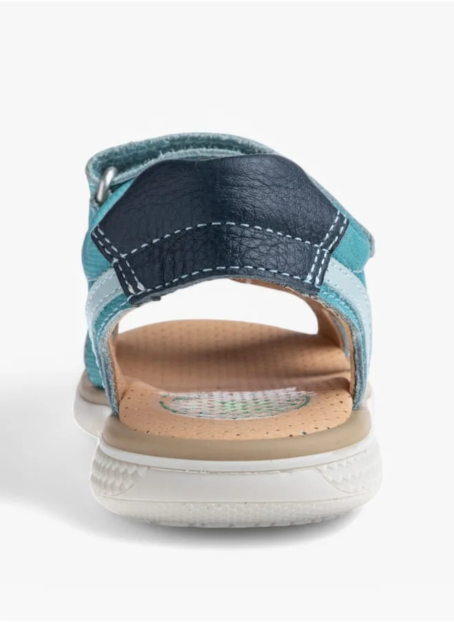 بابلوسكي Boys' Textured Floaters with Hook and Loop Closure