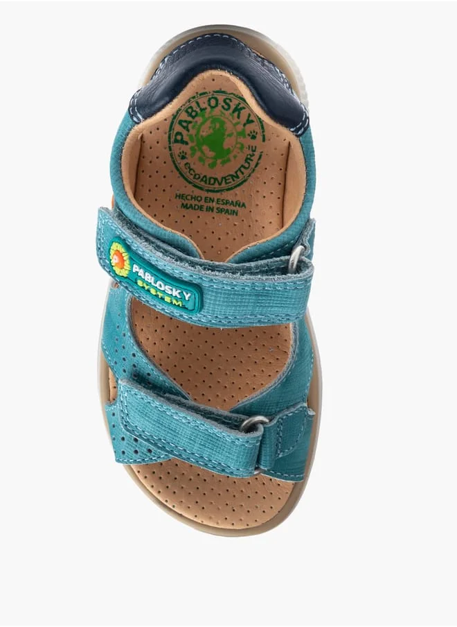 بابلوسكي Boys' Textured Floaters with Hook and Loop Closure
