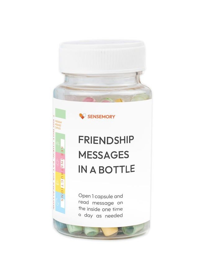 Sensemory 50 Friendship Capsule Messages in a Bottle for Women, BFF, Sister Gifts, Bestie, Ideas for Friends, Sympathy Gifts, for Women & Men, Just Friends. - Image 1