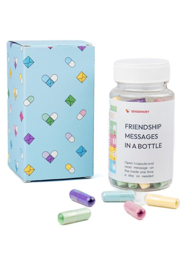 Sensemory 50 Friendship Capsule Messages in a Bottle for Women, BFF, Sister Gifts, Bestie, Ideas for Friends, Sympathy Gifts, for Women & Men, Just Friends. - Image 2