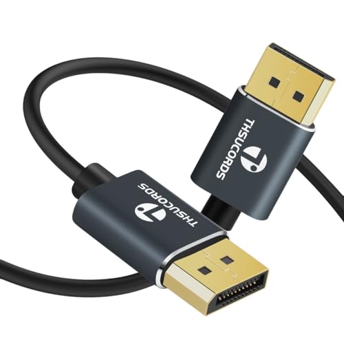 Thsucords DisplayPort Cable 1.6FT, Certified Ultra Slim & Thin 8K 4K Display Port 1.4 Cable for 8K@60Hz, 4K@144Hz 32.4Gbps for Laptop,PC,Monitor - Image 1