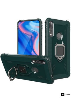 Protective Case Cover For Huawei P Smart Z Carbon Fiber Protective Case with 360 Degree Rotating Ring Holder